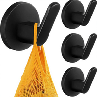 Crochets magnétiques en métal noir pour couronnes, support d'outils, organisateur de rangement pour garage, à fixer sur réfrigérateur ou surface métallique - Vente chaude