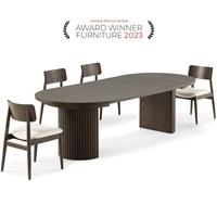 Nouvelle table de salle à manger transformable moderne en chêne noir extensible 2026 avec chaises – Mobilier de cuisine et de salle à manger