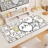Tapis de souris XXL mignon de dessin animé, base en caoutchouc antidérapante, tapis de bureau étendu ultra-lisse, imperméable, facile à nettoyer pour le jeu et le bureau