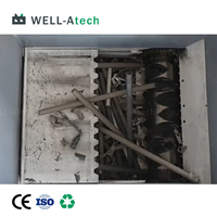 Broyeur industriel à un seul arbre commandé par PLC, machine de recyclage de bouteilles en verre