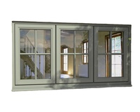 Cadre en alliage d'aluminium à grille fixe pour fenêtre de conception moderne avec isolation acoustique en bois revêtue d'aluminium et réduction du bruit