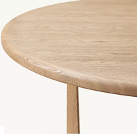 Table à manger ronde en chêne RH OEM, style moderne, ferme, appartement, restaurant, hôtel de luxe, villa, meubles personnalisables