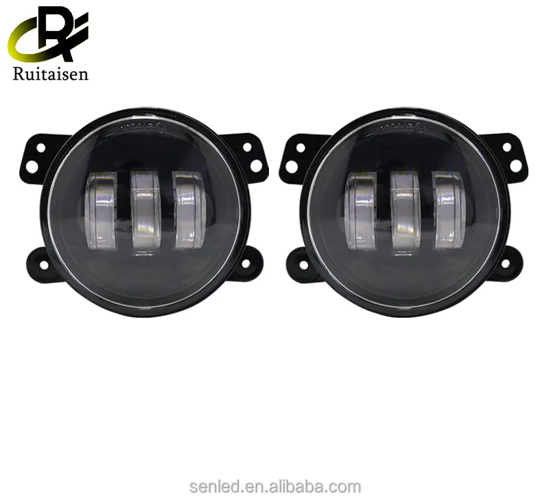 Car 4inch 30W Work Light Angel Eyes Round White Light ForJeep 2007-2015 Fog Light for Motorcycle Other Car Auto Accessories