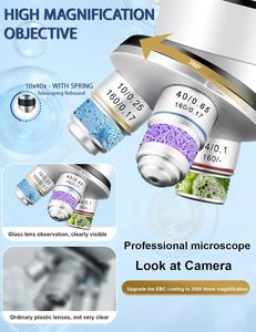 Microscope USB Woehrsh pour adultes, oculaires WF10x/WF25x, grossissement 40X-2000X, source de lumière LED, modèle ASZ1234-Laboratoire - Product Image 4