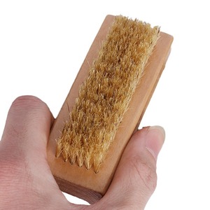 Produits de nettoyage en gros pour la maison intelligente : Nettoyant pour baskets double face avec manche en bois et logo personnalisé en nylon - Product Image 3