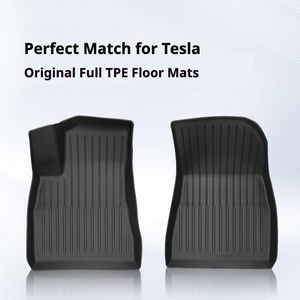 Tapis de sol de voiture en caoutchouc imperméable TPE personnalisé pour <span class=keywords><strong>Tesla</strong></span> modèle Y et modèle 3 tapis de surface à double couche - Product Image 2