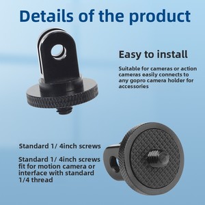 2025อะแดปเตอร์ขาตั้งกล้องใช้ได้กับ GoPro Mounts, <span class=keywords><strong>Sony</strong></span>, Xiaomi Yi หรือกล้องแอคชั่นแคมป์อื่นๆ w/ สกรูกล้อง - Product Image 4