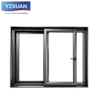 Ventana Corredera de Aluminio con Rotura de Puente Térmico, Aislamiento Acústico y Térmico; Modo de Inclinación para Ventilación, Malla de Alta Transparencia 304