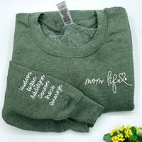 Sweat à capuche pour maman de hockeyiste automne/hiver avec logo frontal brodé en relief 3D – pour la maman de hockeyiste