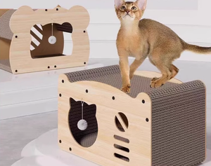 Arranhador para Gatos em Estilo Madeira com Camada Dupla - Brinquedo Durável e Sem Poeira com Túnel Integrado Tudo em Um - Product Image 5