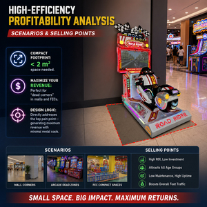 Máquina de Juego Arcade de Carreras de Motos para Niños, Simulador de Motocicletas que Funciona con Monedas, Máquina de Motos para Parques de Diversiones - Product Image 6