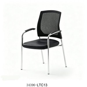 Modern <b>Mesh</b> Office Chair 34396-SWM03 Ergonomic Swivel Desk Chair with Fixed Armrests and <b>Plastic</b> Base - Product Image 6