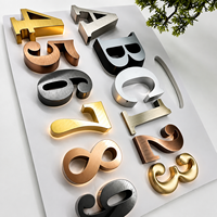 Letras Metálicas Sólidas Personalizadas, Letrero Metálico Cortado con Láser, Letras Decorativas para el Hogar, Letrero con Nombre de Marca para Centro Comercial, Letras de Acero Inoxidable