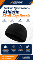 Gorro Deportivo Transpirable de Secado Rápido para Ciclismo y Running, Gorro Jacquard con Diseño de Calavera, Forro para Casco, Unisex, para Deportes al Aire Libre, Personalizable OEM