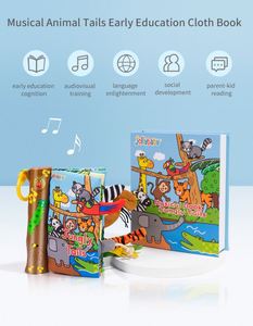 JOLLYBABY Tails, Juguetes Educativos para Bebés, <span class=keywords><strong>Libro</strong></span> <span class=keywords><strong>de</strong></span> Tela Suave con Música, <span class=keywords><strong>Libro</strong></span> <span class=keywords><strong>Musical</strong></span> con Logotipo Personalizado, Animales <span class=keywords><strong>de</strong></span> Granja - Product Image 4
