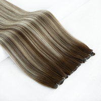 # Extensions de cheveux russes 4TP4-60 Genius Weft invisibles à double trame, cheveux vierges Remy avec cuticules intactes