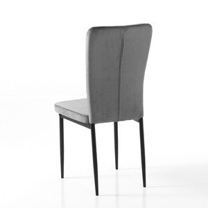 <span class=keywords><strong>Chaise</strong></span> de salle à manger en velours à dossier haut Style nordique moderne <span class=keywords><strong>chaise</strong></span> rembourrée confortable de qualité supérieure pour bureau à domicile salle à manger - Product Image 6
