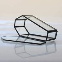 Vase Terrarium en Verre Art Déco en Forme de Cercueil, Idéal pour la Maison et le Bureau - Meilleure Vente