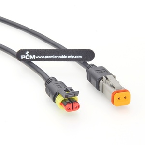 كابل توصيل محول ثنائي الاتجاه من نوع Deutsch DT06-2S إلى TE AMP Superseal 282080-1، مقاس 16AWG، مقاوم للماء، للاستخدام في السيارات والآلات. - Product Image 2