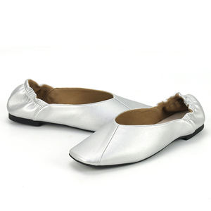 ผู้หญิงลื่นบนคลาสสิก PU หนังรองเท้าแตะบัลเล่ต์ชุดลําลองรองเท้าพับได้แบบพกพาเดินทางบัลเล่ต์แบนรองเท้า - Product Image 4