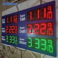 Pantalla LED para Gasolinera, Tótem Publicitario, Letrero de Precio de Combustible, Panel de Visualización de Precios de Diésel y Gasolina