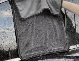 Bán Buôn Siêu Tốt Sợi Polyester Nhanh Chóng Khô Xe Làm Sạch Khăn Bền Dệt Với Chải Kỹ Loại Sợi Vải Sợi Nhỏ - Product Image 2