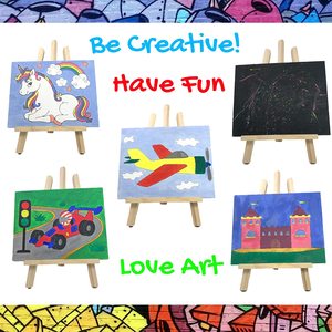 28 pièces de dessins de <span class=keywords><strong>peinture</strong></span> acrylique toile EASEL Art Painting Set, adapté à l'artiste enfants toile chevalet <span class=keywords><strong>peinture</strong></span> Set - Product Image 4
