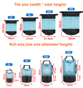 Solo sauvage extérieur plage canotage Camping Rafting sac sec flottant sacs humides étanche 2L 5L 10L 20L 30L pêche aviron sac sec - Product Image 2