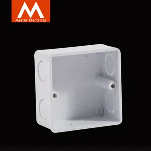 Baili 86 type PVC surface mounting Electrical white switch socket one gang tow gang three gang bottom box junction box