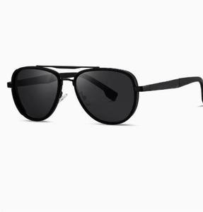 Lunettes de soleil carrées de créateur pour hommes avec logo personnalisé, verres polarisés TAC UV400, monture en métal et caoutchouc antidérapant - Product Image 2