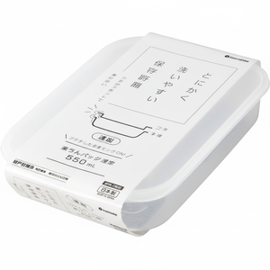 Contenitore per alimenti Inomata 550ml bianco sicuro per microonde - Product Image 1