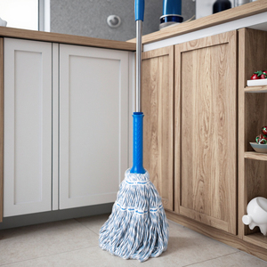 Sunshine <span class=keywords><strong>Kleaner</strong></span> Tela de Microfibra de Alta Calidad, Recambio de Hilo Azul Blanco Plano Metal Algodón Absorbente Cabezal de Tela para Uso Doméstico - Product Image 5