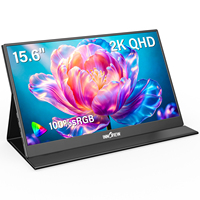Extensor de Pantalla para Portátil de 15.6 Pulgadas, Contraste de 1000:1, Ángulo de Visión Amplio de 178°, Brillo de 250 Nits para Trabajo Multitarea