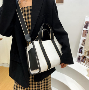 New Fashion <b>Large</b> Canvas Cotton Handbag, Women's Single Shoulder Crossbody <b>Bag</b>, Customized Printed Logo Shopping <b>Bag</b> - Product Image 5