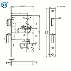 EN12209 Euro Estándar CE Calidad Acero inoxidable Resistencia al fuego Cerradura de puerta de mortaja - Product Image 6