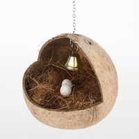Nouveau Nid d'Oiseau Écologique en Charbon de Coco Naturel Durable avec Doublure en Coton, Boîte d'Élevage, Balançoire, Hamac et Jouets à Anneaux Suspendus - Guangdong