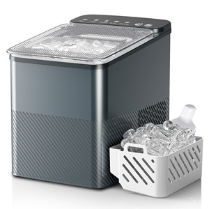 EUHOMY Gris 9Pcs/6Mins 26.5 Lbs/24H Bullet Comptoir Machine à glaçons taille 2 Ice Maker Prix de commande en gros certifié ETL - Product Image 1