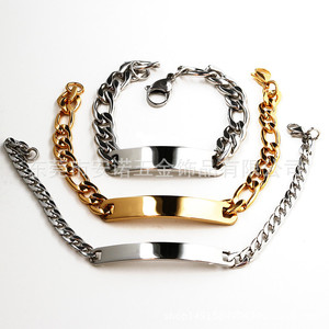 สร้อยข้อมือสแตนเลสสตีล Anno Jewelry ดีไซน์เรขาคณิตสีทอง สำหรับผู้ชาย เครื่องประดับแฟชั่น - Product Image 2