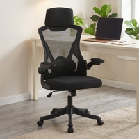 Chaise de bureau ergonomique moderne anti-fatigue en maille – Extensible, empilable, améliore la posture, construction en nylon pour la maison, le bureau et l'atelier