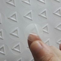 Étiquettes adhésives triangulaires en vinyle transparent pour aveugles, braille tactile, autocollants transparents en relief, étiquettes d'avertissement en rouleau