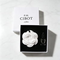 Diffuseur d'arômes Finru en pierre, ensemble d'huiles parfumées suspendues, fleur en céramique, désodorisant longue durée pour la maison et le placard, cadeau personnalisé avec logo