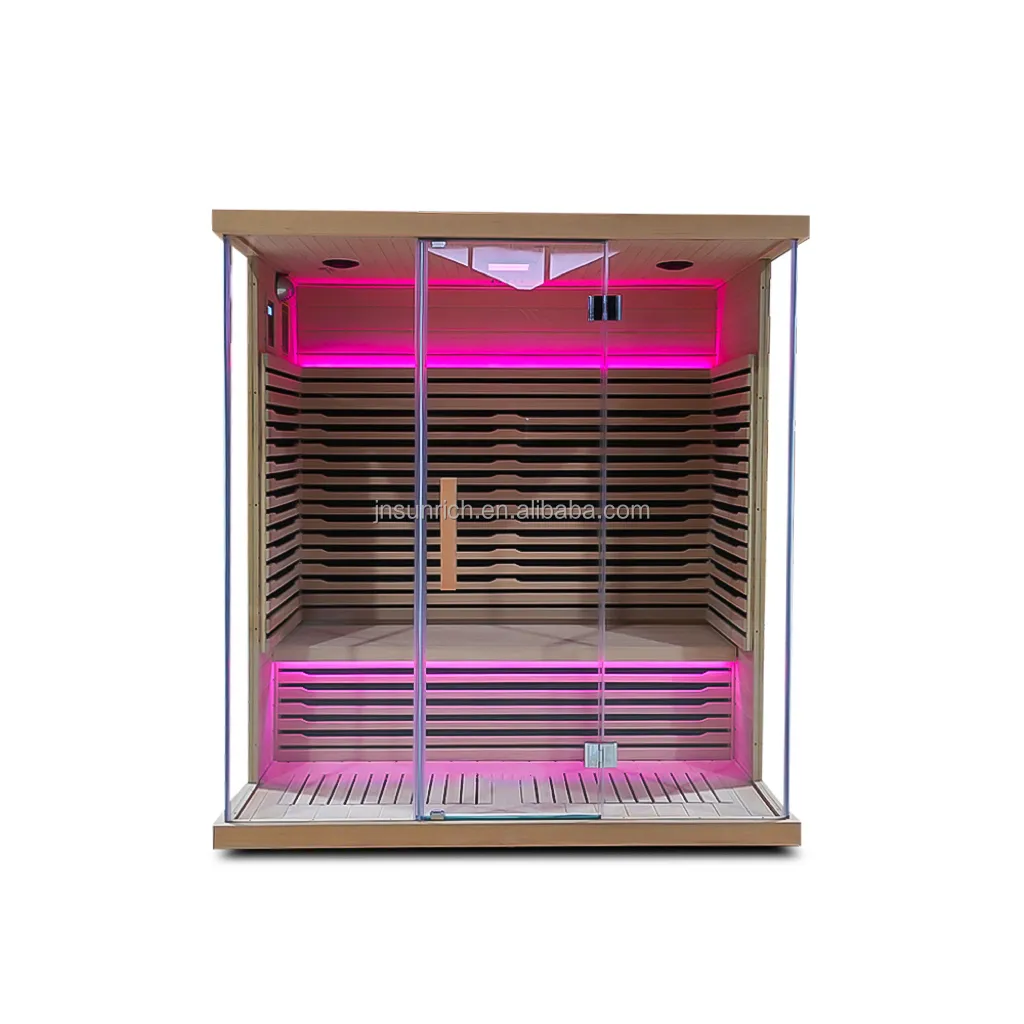 Satılık kızılötesi renkli terapi sauna odaları kapalı ve kırmızı ışık sauna