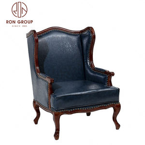 Sillón Individual de Madera con Respaldo Alto, Diseño Moderno, Estilo Antiguo, Muebles de Lujo, Tapizado en Tela y Cuero, <span class=keywords><strong>para</strong></span> Bodas, Precio Económico al por Mayor - Product Image 5