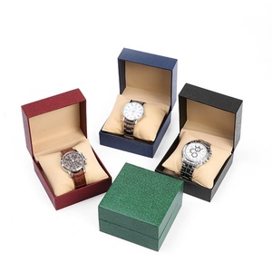 Custom Luxury Leather PU <b>Watch</b> Box Square Rectangle-Shaped Luxury Brand <b>Watch</b> <b>Case</b> Black Custom Logo Gift Packaging <b>Watch</b> - Product Image 2