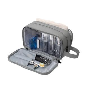 กระเป๋าเครื่องสำอาง Beilian ทรงสี่เหลี่ยมผืนผ้า กันน้ำ สำหรับเดินทาง พร้อมดีไซน์แยกส่วนเปียกและแห้ง - Product Image 4