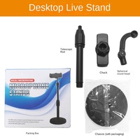 Support de téléphone portable 2 en 1 Support de tablette Bureau 360 Rotation pour Desktop Live Streaming Overhead Shoot Video Round Base