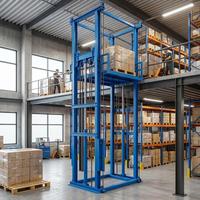 Vertikaler Lastenaufzug, Hydraulischer Wandmontierter Fracht-Aufzug für Keller, Kleiner Güteraufzug