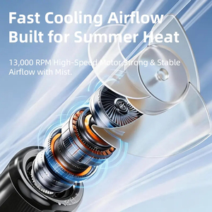 Factory Wholesale Portable 3600mAh AWater Spray Mist Fan Portable Rechargeable Usb Charging Electric Hand Held Fan Custom Logo - Product Image 6