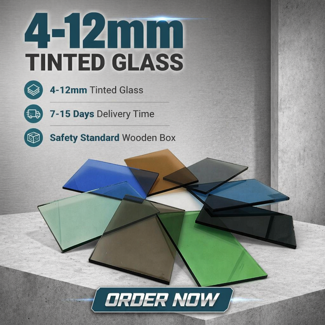 Direct Manufacturer Various Sizes Colorful Reinforced Tinted Float Glass
