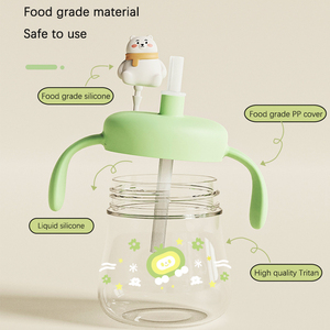 Bình tập uống nước cho bé 310ml, chất liệu nhựa Tritan không BPA, cấp thực phẩm, dễ thương, dùng cho trẻ sơ sinh và trẻ nhỏ - Product Image 2